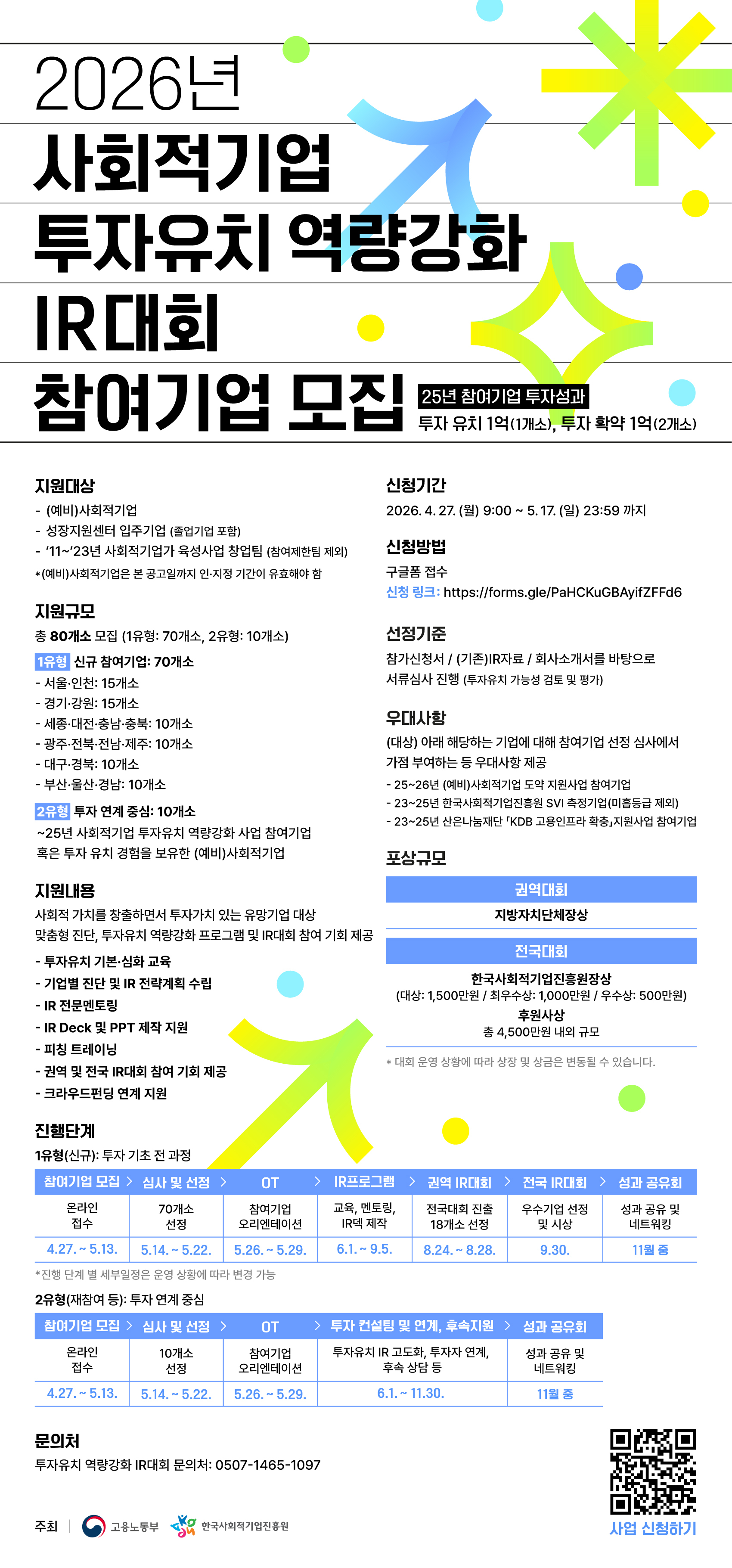 2026년 사회적기업 투자유치 역량강화 IR대회 참여기업 모집